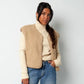 Damen Weste 'Teddy' camel