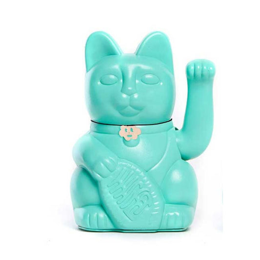 Luckycat Chinesische Glückskatze türkis - Good Luck and Intelligence