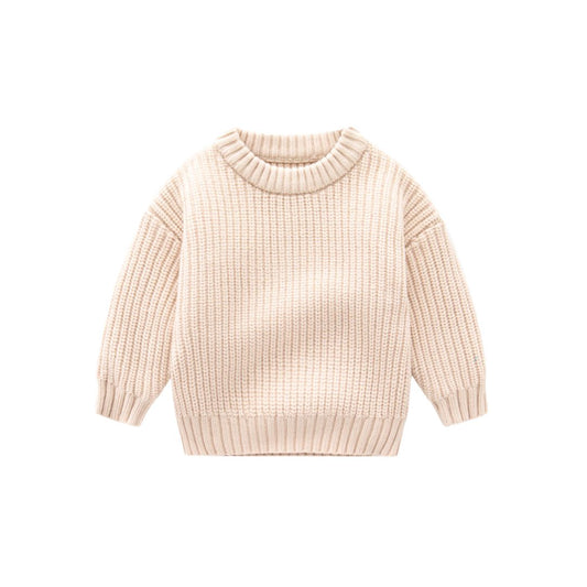 Kinder Grobstrick Pullover 'Loose' natur