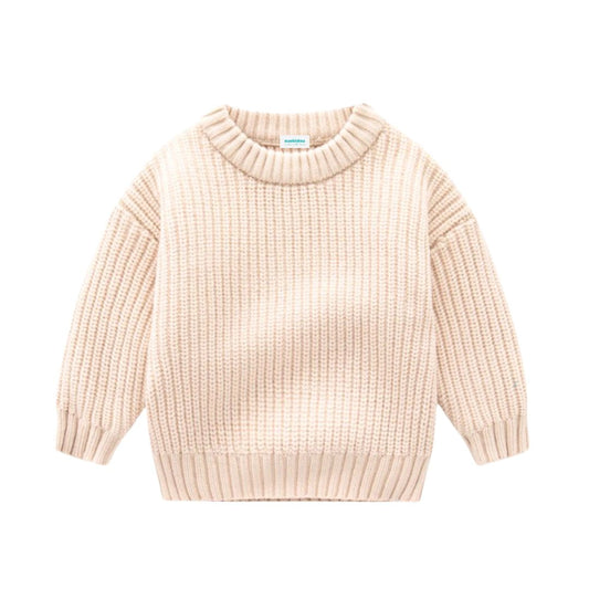 Kinder Grobstrick Pullover 'Loose' natur