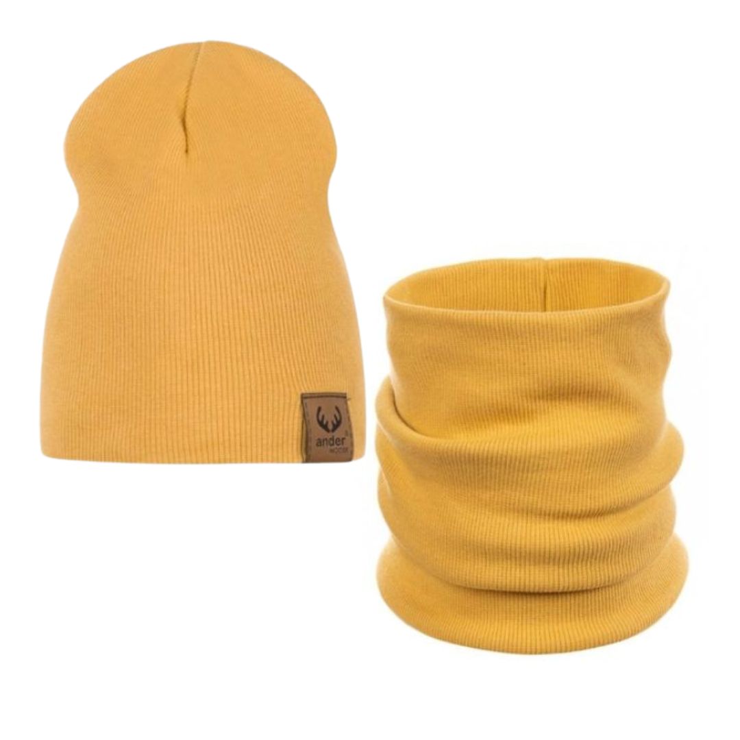 Set Mütze und Loop Baumwollset 52cm