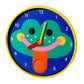 Witzige Wanduhr by Susie Hammer 'Clock Ribbit Ribbit'