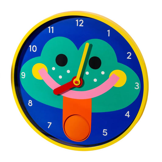 Witzige Wanduhr by Susie Hammer 'Clock Ribbit Ribbit'