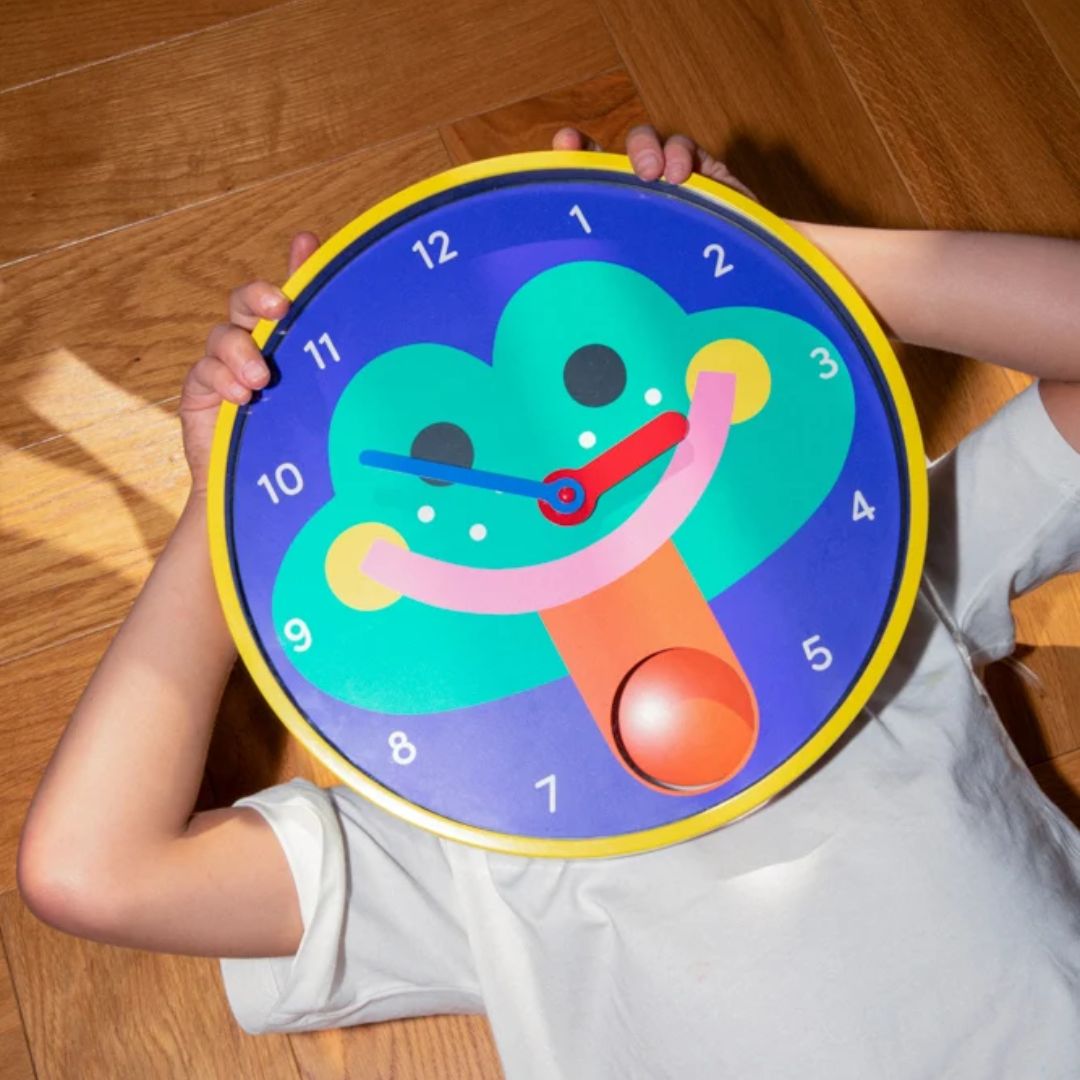 Witzige Wanduhr by Susie Hammer 'Clock Ribbit Ribbit'