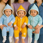 Wollfleece Overall "Musikanten" türkis