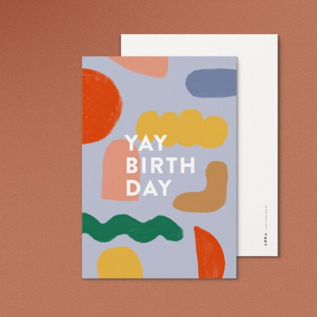 Postkarte Yay Birthday