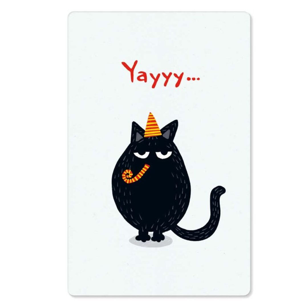 KIND MIND Karte | yayyy schwarze katze