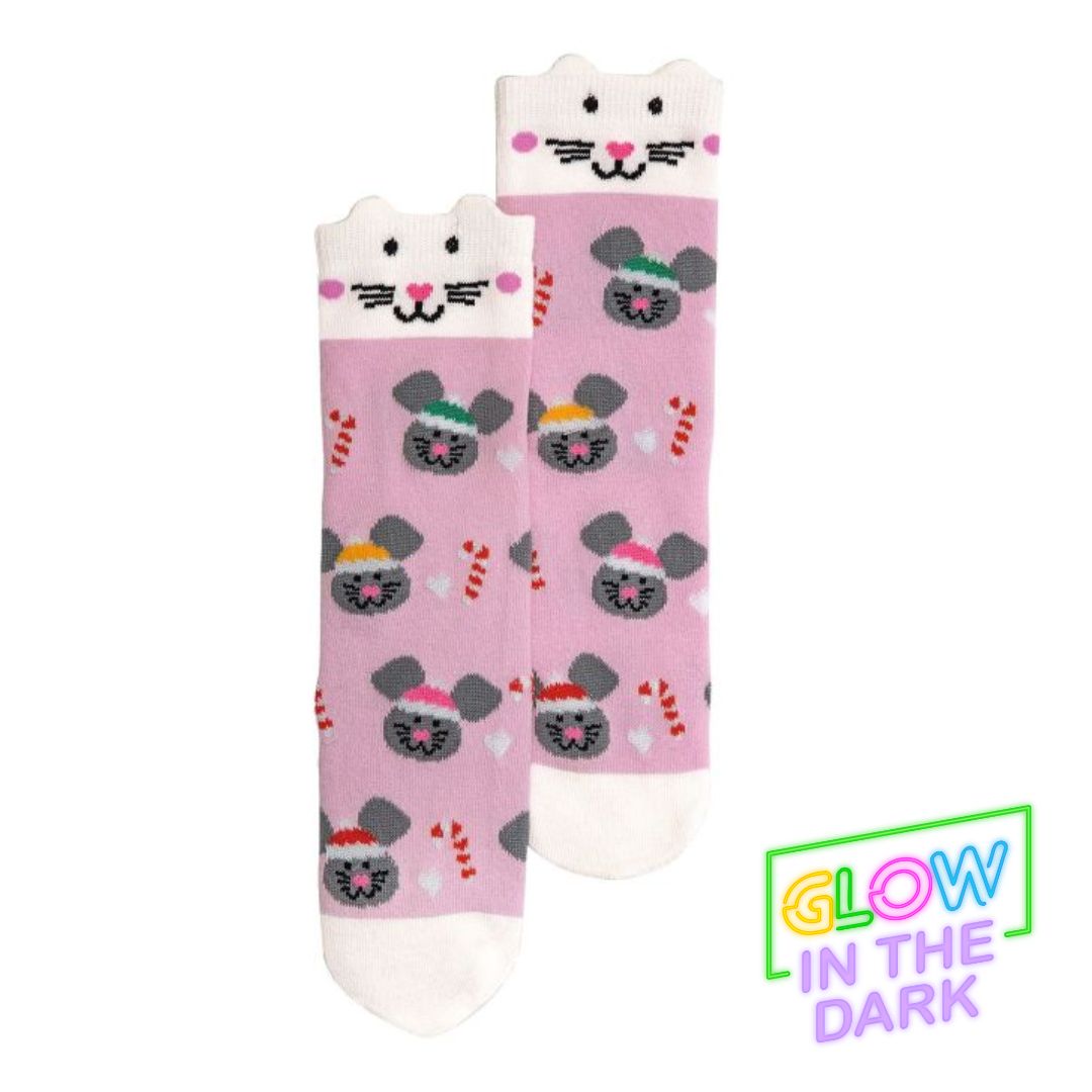 Nachtleuchtende Zauber-Socken 'Maus'