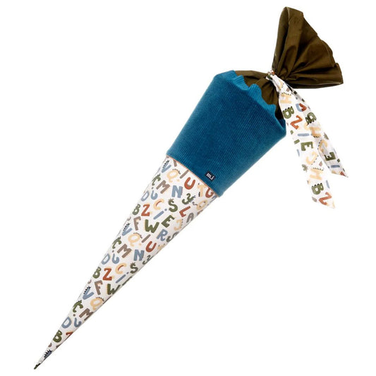 Schultüte zur Einschulung 'Zuckertüte ABC & Cord' 70cm