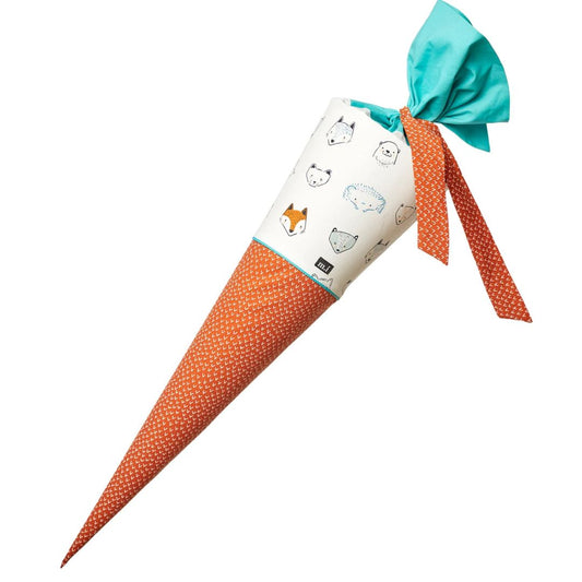 Schultüte zur Einschulung 'Zuckertüte Animal Friends' 70cm