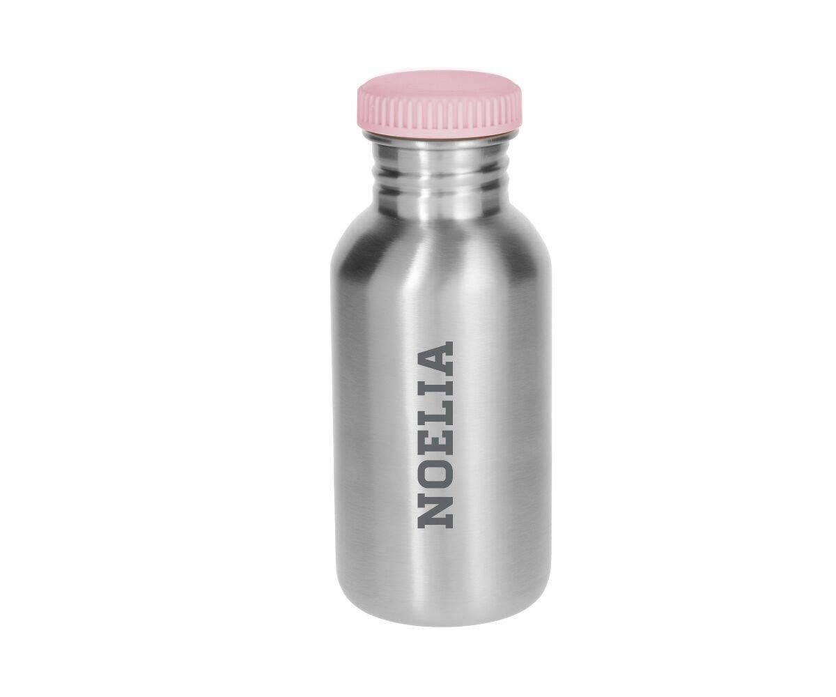 Basic Edelstahlflasche 500ml rosa personalisierbar