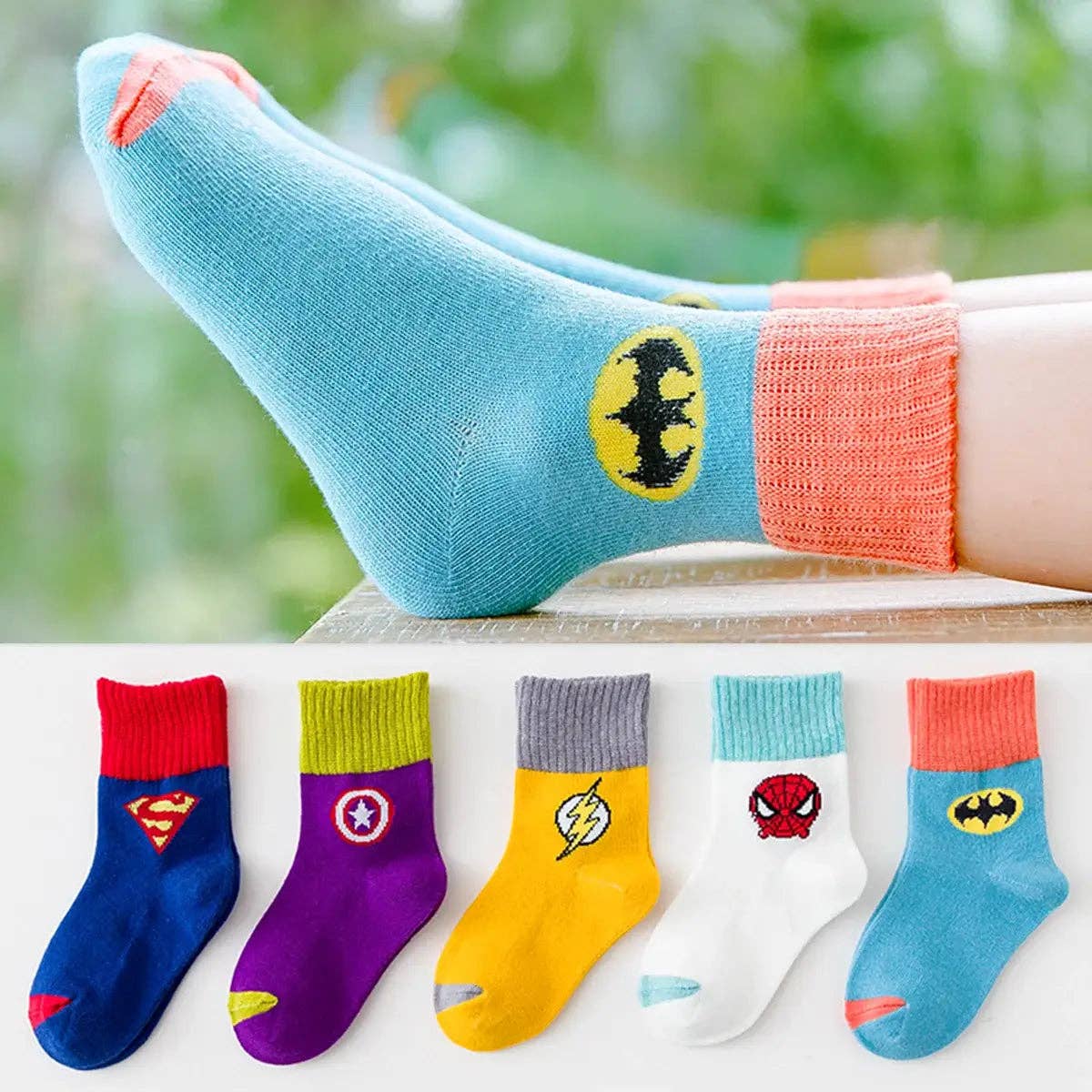 Socken Super Hero für Kinder 2-4 Jahre