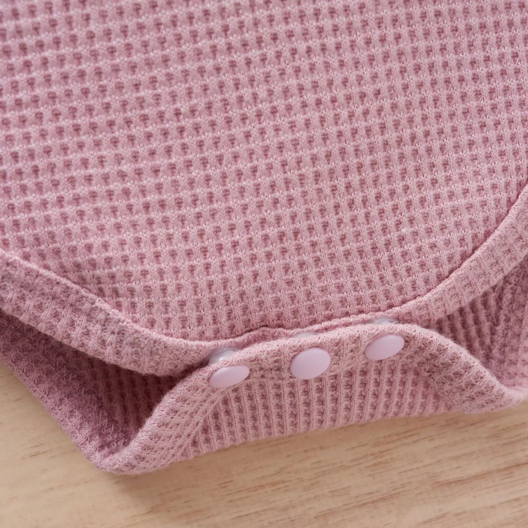 2 teiliges Set aus Baumwolle unifarben rosa