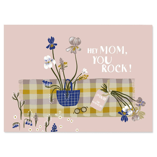Postkarte 'HEY MOM YOU ROCK'