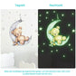 Glow In The Dark Wandtattoo "Bär & Mond "
