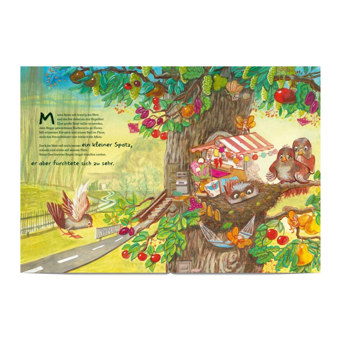 Kinderbuch "Der kleine Spatz und das Ungeheuer"