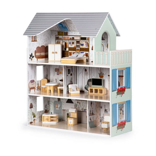 Puppenhaus aus Holz mit Möbeln "Residence"