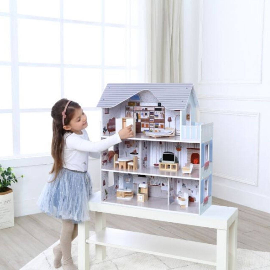Puppenhaus aus Holz mit Möbeln "Residence"