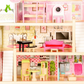 Puppenhaus aus Holz mit Möbeln "Rose"