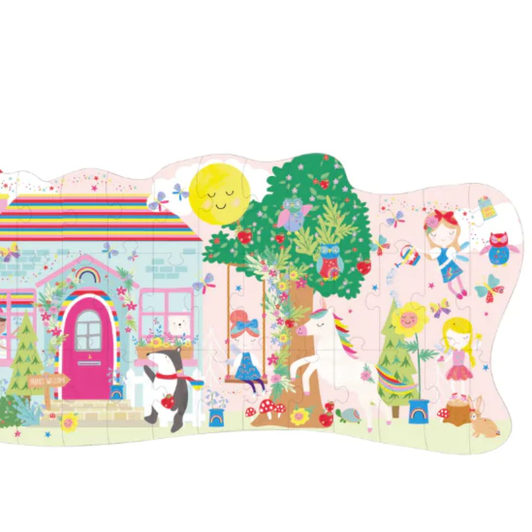 60 teiliges Riesenpuzzle mit Figuren "Regenbogenfee"