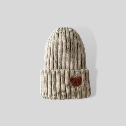 Strick Beanie "Teddy" beige