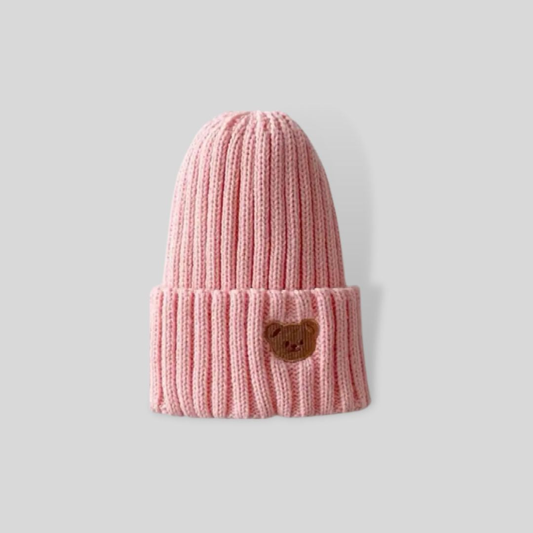 Strick Beanie "Teddy" rosa