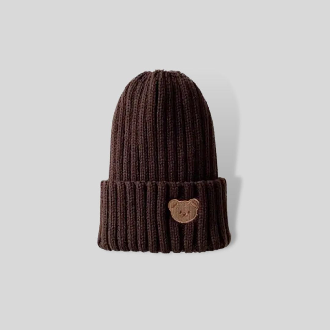 Strick Beanie "Teddy" braun