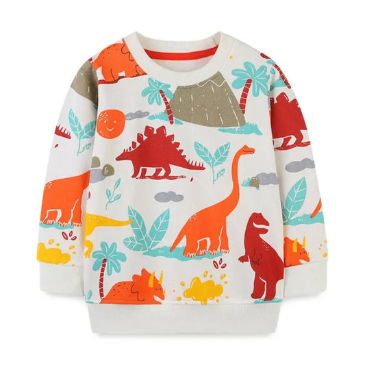 Dino Cartoon Sweatshirt für Jungen