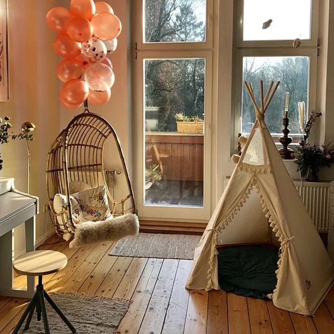 Kinder Tipi Zelt mit Quasten