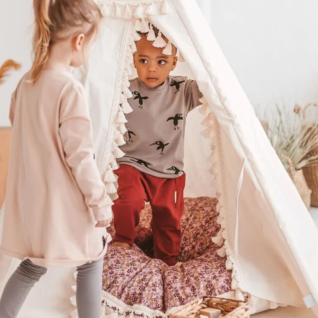 Kinder Tipi Zelt mit Quasten