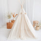 Kinder Tipi Zelt "Prinzessin" mit Tüll ecru