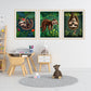 Wandbilder gerahmt 3er Set "Faultier Familie"