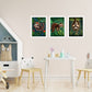 Wandbilder gerahmt 3er Set "Faultier Familie"