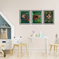 Wandbilder gerahmt 3er Set "Faultier Familie"