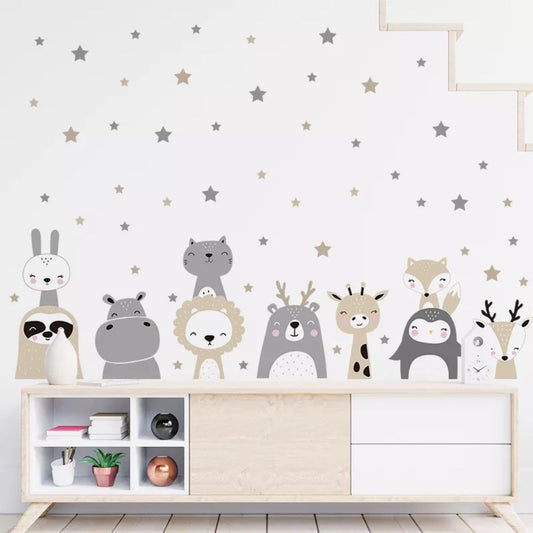 Wandtattoo Kinderzimmer "Tierfreunde"