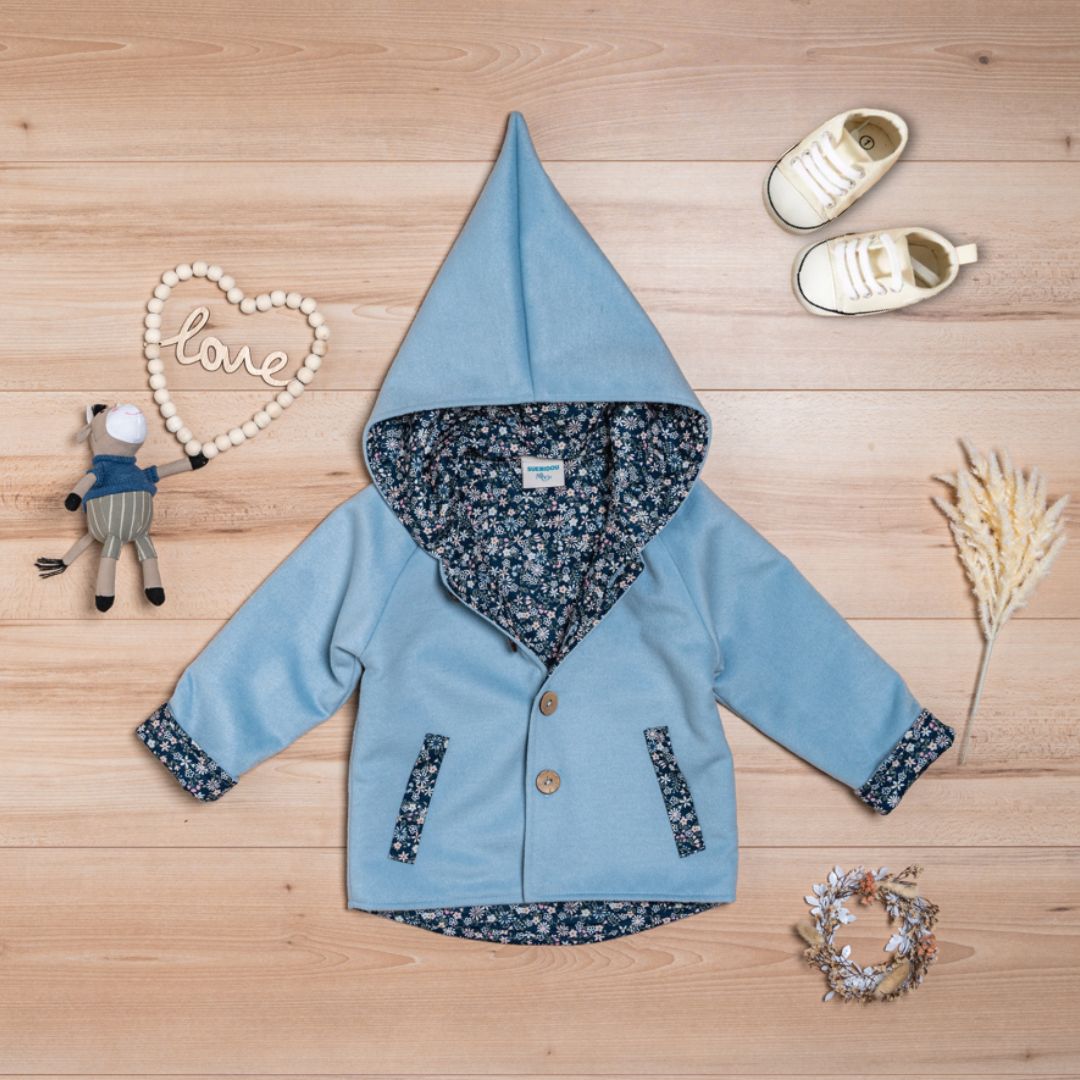 Wollfleece Jacke "Suebidou" blau